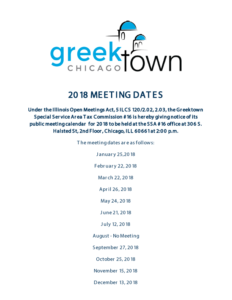 2018-SSA-#16-Commissioner-Meeting-Schedule
